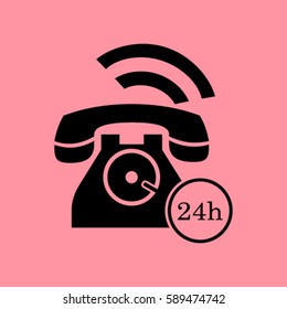 Phone icon, vector illustration