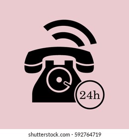 Phone icon, vector illustration