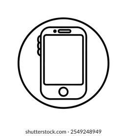 Diseño de arte de Ilustración vectorial de icono de teléfono 