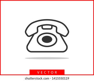 Phone icon vector illustration. Call center app. Telephone icons trendy flat style. Contact us line silhouette.