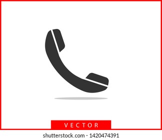 Phone icon vector illustration. Call center app. Telephone icons trendy flat style. Contact us line silhouette.