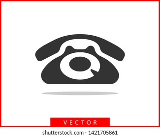 Phone icon vector illustration. Call center app. Telephone icons trendy flat style. Contact us line silhouette.