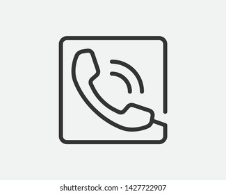 Phone icon vector illustration. Call center app. Telephone icons trendy flat style. Contact us line silhouette.
