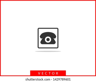 Phone icon vector illustration. Call center app. Telephone icons trendy flat style. Contact us line silhouette.