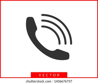Phone icon vector illustration. Call center app. Telephone icons trendy flat style. Contact us line silhouette.