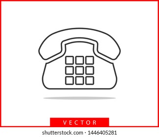 Phone icon vector illustration. Call center app. Telephone icons trendy flat style. Contact us line silhouette.