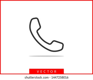 Phone icon vector illustration. Call center app. Telephone icons trendy flat style. Contact us line silhouette.