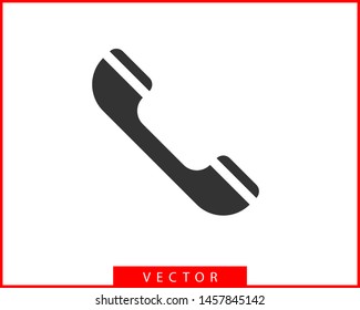 Phone icon vector illustration. Call center app. Telephone icons trendy flat style. Contact us line silhouette.