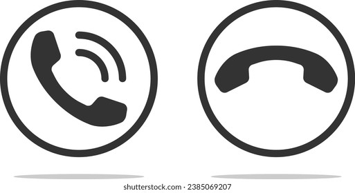 Phone icon vector illustration. Call center app. Telephone icons trendy flat style. Contact us line silhouette.