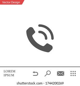 icono de teléfono. Ilustración del vector EPS 10.