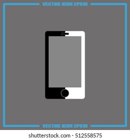 phone icon vector illustration eps10. Isolated badge mobile phone flat design for website or app - stock graphics