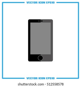 phone icon vector illustration eps10. Isolated badge mobile phone flat design for website or app - stock graphics