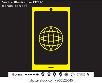 phone, icon, vector illustration eps10