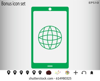 phone, icon, vector illustration eps10