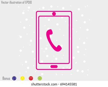 phone, icon, vector illustration eps10
