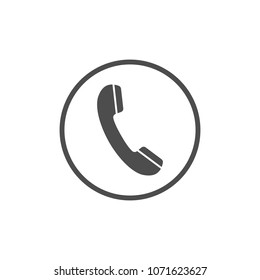 Phone icon. Vector illustration, flat design. Handset icon.
