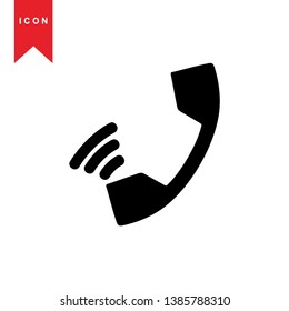 Phone icon, vector illustration. Flat design style - Vector