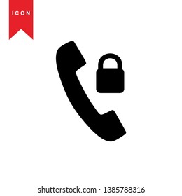 Phone icon, vector illustration. Flat design style - Vector