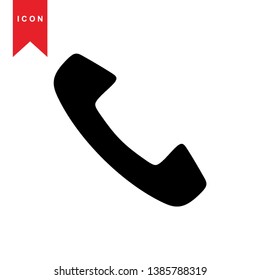 Phone icon, vector illustration. Flat design style - Vector