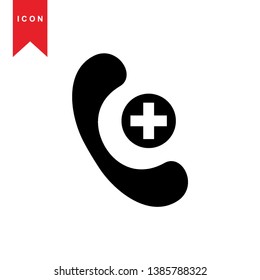 Phone icon, vector illustration. Flat design style - Vector