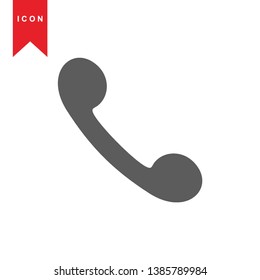 Phone icon, vector illustration. Flat design style - Vector