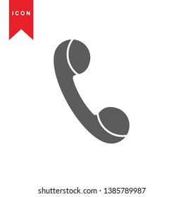 Phone icon, vector illustration. Flat design style - Vector