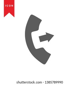 Phone icon, vector illustration. Flat design style - Vector