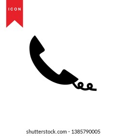 Phone icon, vector illustration. Flat design style - Vector