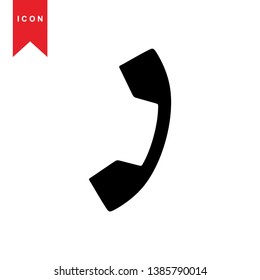 Phone icon, vector illustration. Flat design style - Vector