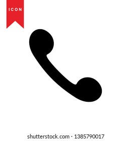 Phone icon, vector illustration. Flat design style - Vector