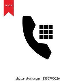 Phone icon, vector illustration. Flat design style - Vector