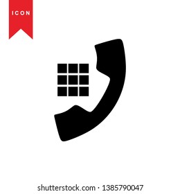 Phone icon, vector illustration. Flat design style - Vector