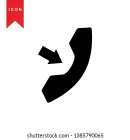Phone icon, vector illustration. Flat design style - Vector