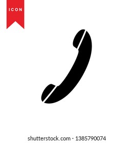 Phone icon, vector illustration. Flat design style - Vector