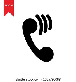 Phone icon, vector illustration. Flat design style - Vector