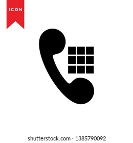 Phone icon, vector illustration. Flat design style - Vector