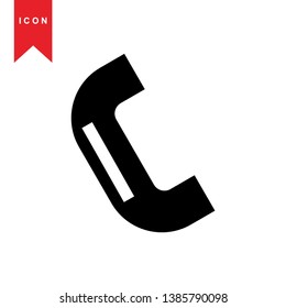 Phone icon, vector illustration. Flat design style - Vector