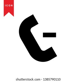 Phone icon, vector illustration. Flat design style - Vector