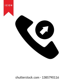 Phone icon, vector illustration. Flat design style - Vector