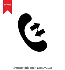 Phone icon, vector illustration. Flat design style - Vector