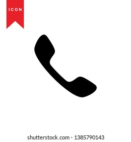 Phone icon, vector illustration. Flat design style - Vector