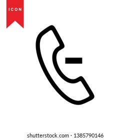 Phone icon, vector illustration. Flat design style - Vector