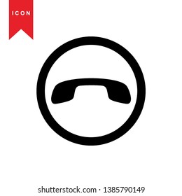 Phone icon, vector illustration. Flat design style - Vector