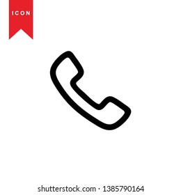 Phone icon, vector illustration. Flat design style - Vector