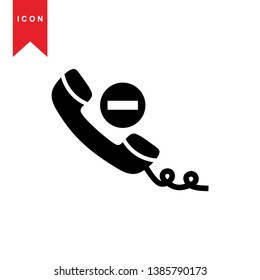 Phone icon, vector illustration. Flat design style - Vector