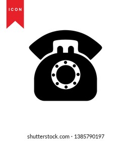 Phone icon, vector illustration. Flat design style - Vector