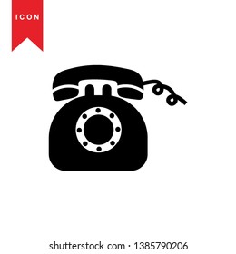 Phone icon, vector illustration. Flat design style - Vector