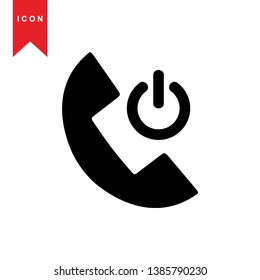Phone icon, vector illustration. Flat design style - Vector