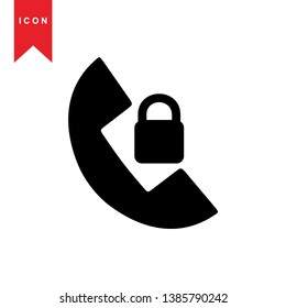 Phone icon, vector illustration. Flat design style - Vector