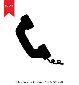 Phone icon, vector illustration. Flat design style - Vector